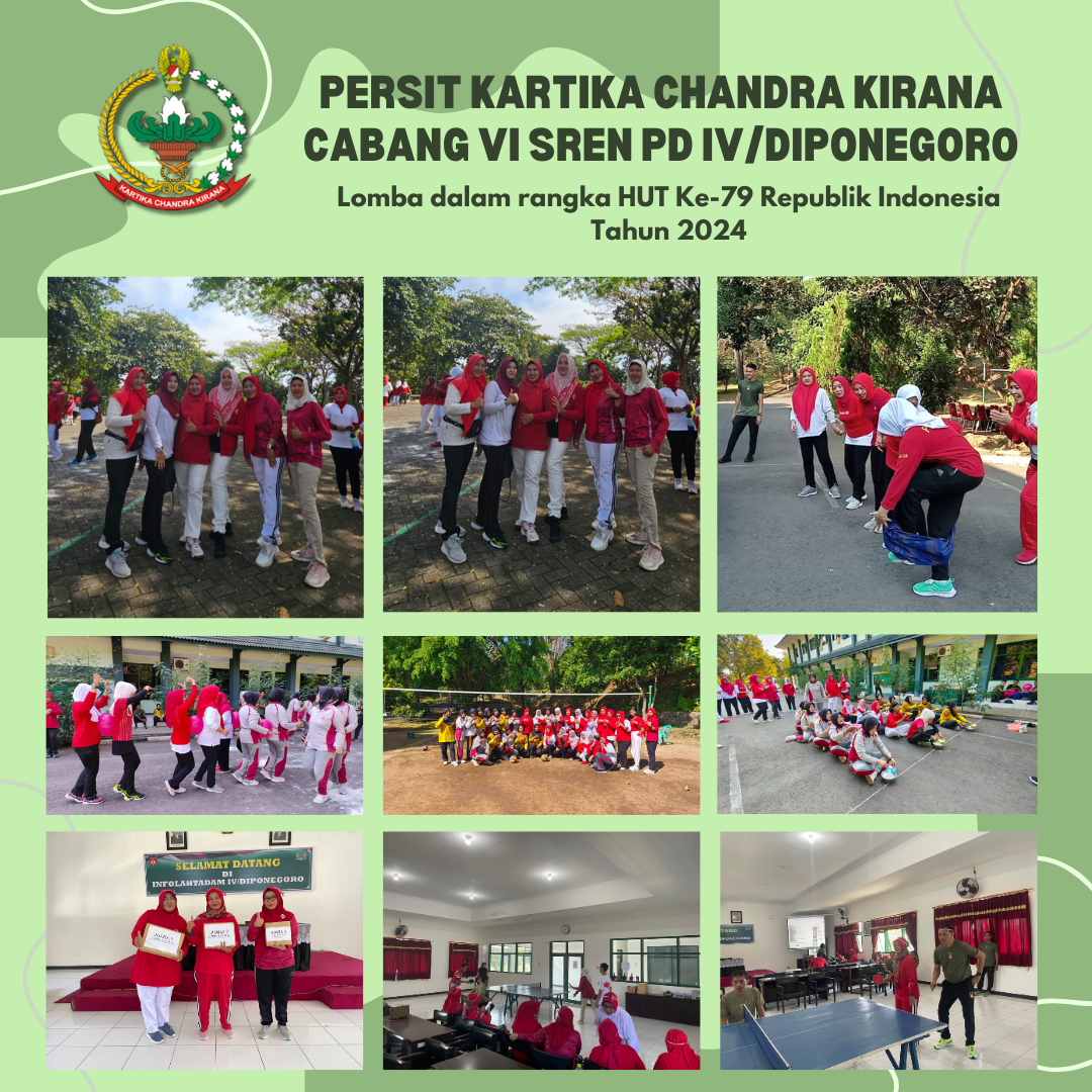 Semarak Lomba HUT RI ke-79 Tahun 2024: Persit Kartika Chandra Kirana PD IV/Diponegoro Tunjukkan Kekompakan dan Semangat Juang
